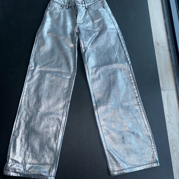 REVICE Shimmering Silver Jeans - Picture 2 of 5